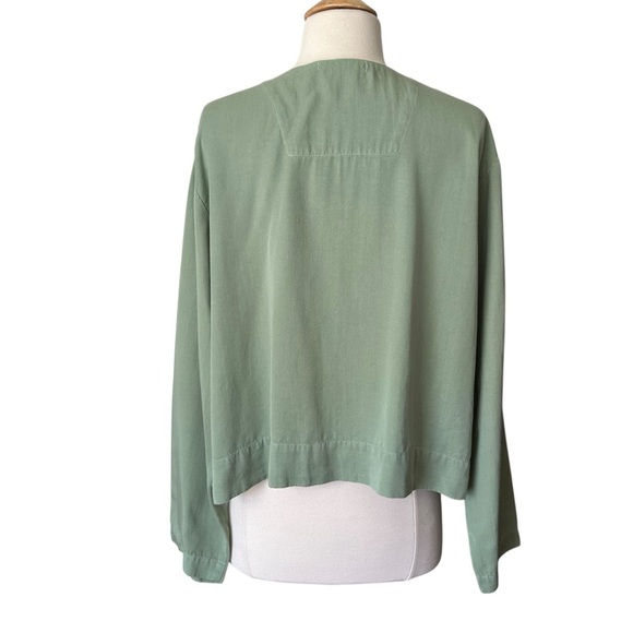 CUT LOOSE Pistachio Green Tencel 2 Piece Pants & Top Set Lightweight Lounge L - Picture 5 of 14